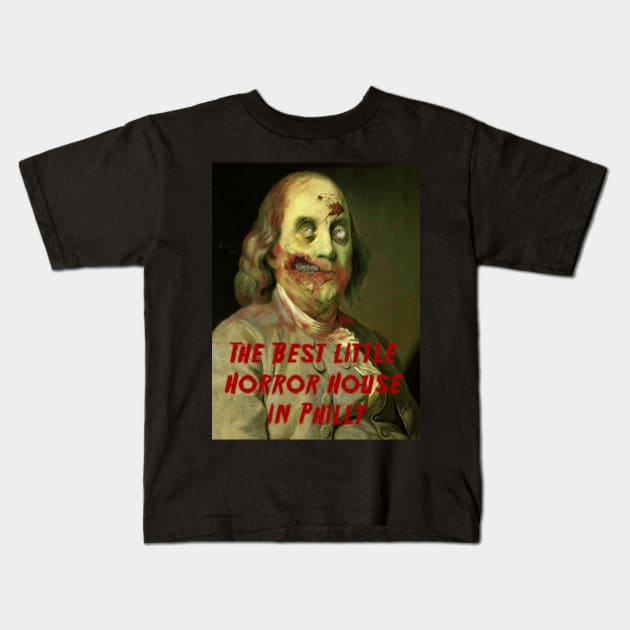 Zombenjamin Franklin Kids T-Shirt by LittleHorrorPHL